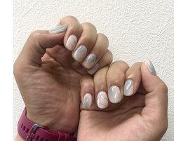 爽やか寒色ネイル