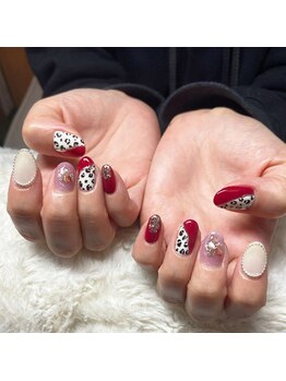 ソワ(sowa)/ボルドーと豹柄ラグジュアリー