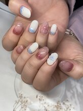 サフィールネイルサフィールネイル(Saphir nail)/ぷっくりフラワーネイル