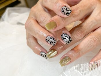 ワンアンドオンリー(One&Only)/レオパード×マグネットネイル