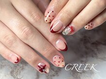 クリーク(CREEK)/ボルドーハートホロフレンチ韓国