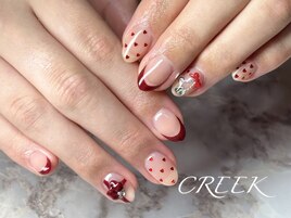 ボルドーハートホロフレンチ韓国