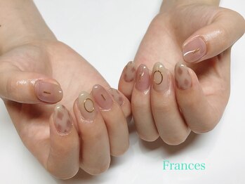 フランセス(Frances)/ふんわりヒョウ柄ネイル