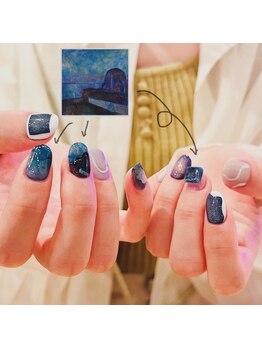 絵画ネイル