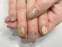 クォーターリゾートネイル(QUARTER RESORT nail)/オーロラフィルムネイル☆