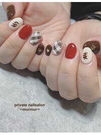 バレンタインネイル