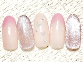 定額　蝶々ホロネイル　¥10450