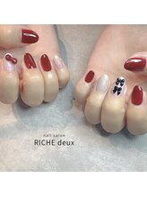 リッシュ ドゥ(RICHE deux)/ボルドー×リボンパーツ