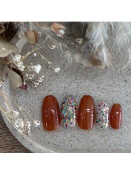 natural カラフルホロネイル