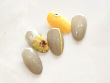 ひまわりフラワー☆くすみカラー