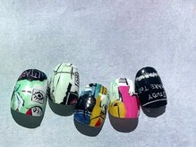 ゆびノさき/バスキア風デザイン