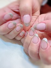 ハーティーネイル hearty nail 溝の口店/マグネットフレンチネイル