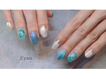 シアン(Cyan)/持ち込みリゾートネイル☆