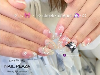 ネイルプラザ 河原町OPA店(NAIL PLAZA)/チークマグネットフレンチ