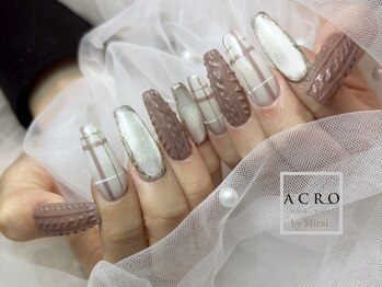 ニット×チェック