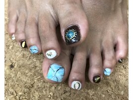 天然石風ネイル