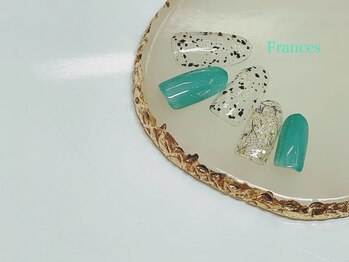 新作 黒つぶネイル