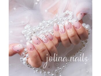 ジョリーナ ネイルズ 鶴見(Jolina Nails)/カラーグラデーション リボン