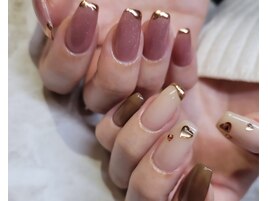 バレンタインネイル