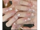 フレンチリボンヒョ柄ネイル