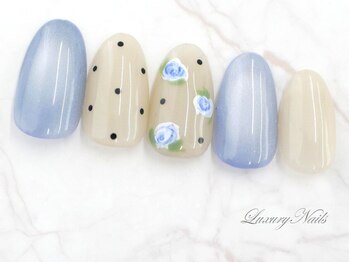 ラグジュアリー ネイルズ(Luxury Nails)/ふんわり*薔薇Nail