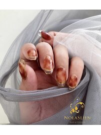 クリアフレンチ バブルネイル