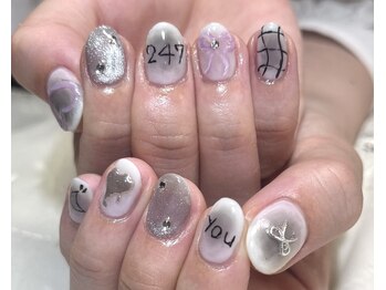 ティアリス(NAIL SALON TIARIS)/ライブ参戦ネイル チークネイル