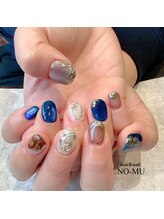 ノーム ネイル(NO-MU)/ネイビー×ゴールド