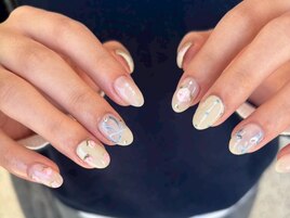 ガーリー/ローズ/手描きアート