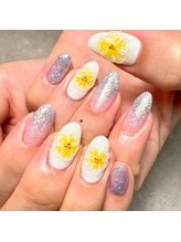 ラキネイル(LAKI Nail)/ハイビスカスネイル