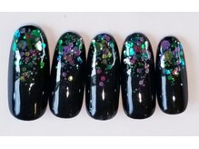 ヘアーアンドネイル ルシア(Hair&Nail Lucia)/ホログラム&ワンカラーネイル