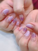 ハーティーネイル hearty nail 溝の口店/お花フレンチネイル