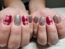 ネイルプラスユウ(NAIL+U)/ピンクのチェック