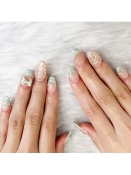 キュント(Qun’t)/ミントグリーンの推しネイル