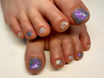 キャンアイドレッシー 三鷹ネイルサロン/オーロラネイル【フット定額】