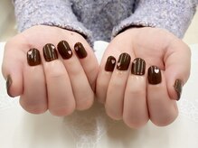 プルミエ ネイル(Premier Nail)/チョコカラー＆ハートホロ☆定額