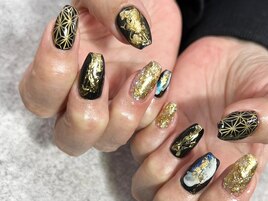 ゴージャスお正月ネイル