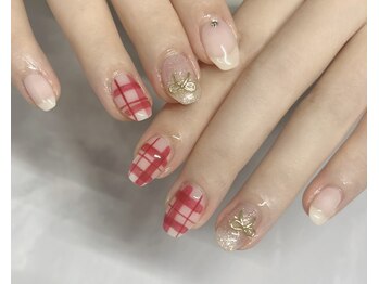 エクラ(eclat)/ボルドー×チェック