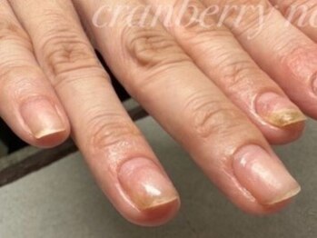 クランベリーネイル 代官山 恵比寿(cranberry nail)の写真/プロが施す極上ケアでお爪や指先のダメージを改善します！素爪でもワンランク上の洗練された指先に。