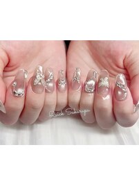 マグネット蝶々ネイル