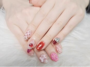 ビュービー ネイル(Beaubie Nail)の写真/《ワンホン/韓国》艶カラー・パーツ豊富♪マグネット/オーロラ/ミラーも◎持ち込みデザイン/スカルプOK