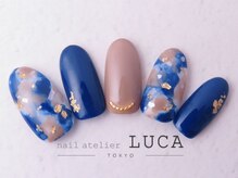 ネイルアトリエルカ(nail atelier LUCA)/W-247 ネイビーニュアンスネイル
