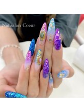 ネイルサロン クール(Nailsalon Coeur)/キラキラ奥行きスカルプ