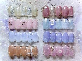 初回シンプルパールグロウネイル