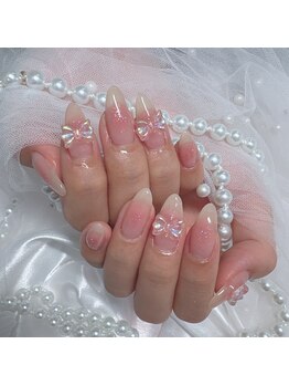 マリンネイル 麻布十番(Marin nail)/チーク×リボン