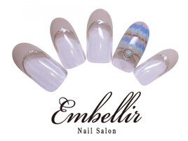 (68)ピーコックフレンチネイル