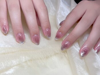 ネイルマジック 仙台一番町店(NAIL MAJIC)/チークネイル×マグネットグラデ