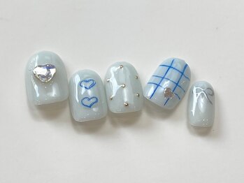 ネイルメゾン 天神店(NAIL MAISON)/韓国ハートネイル手書き¥12500