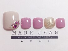 マークジーン 甲南山手(MARK JEAN)/ピンクビジューフットネイル