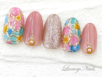 ラグジュアリーネイルズ カワグチ(Luxury Nails Kawaguchi)/カラフル*フラワーアート